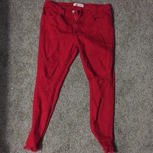 Size 13 Juniors Red Jeans